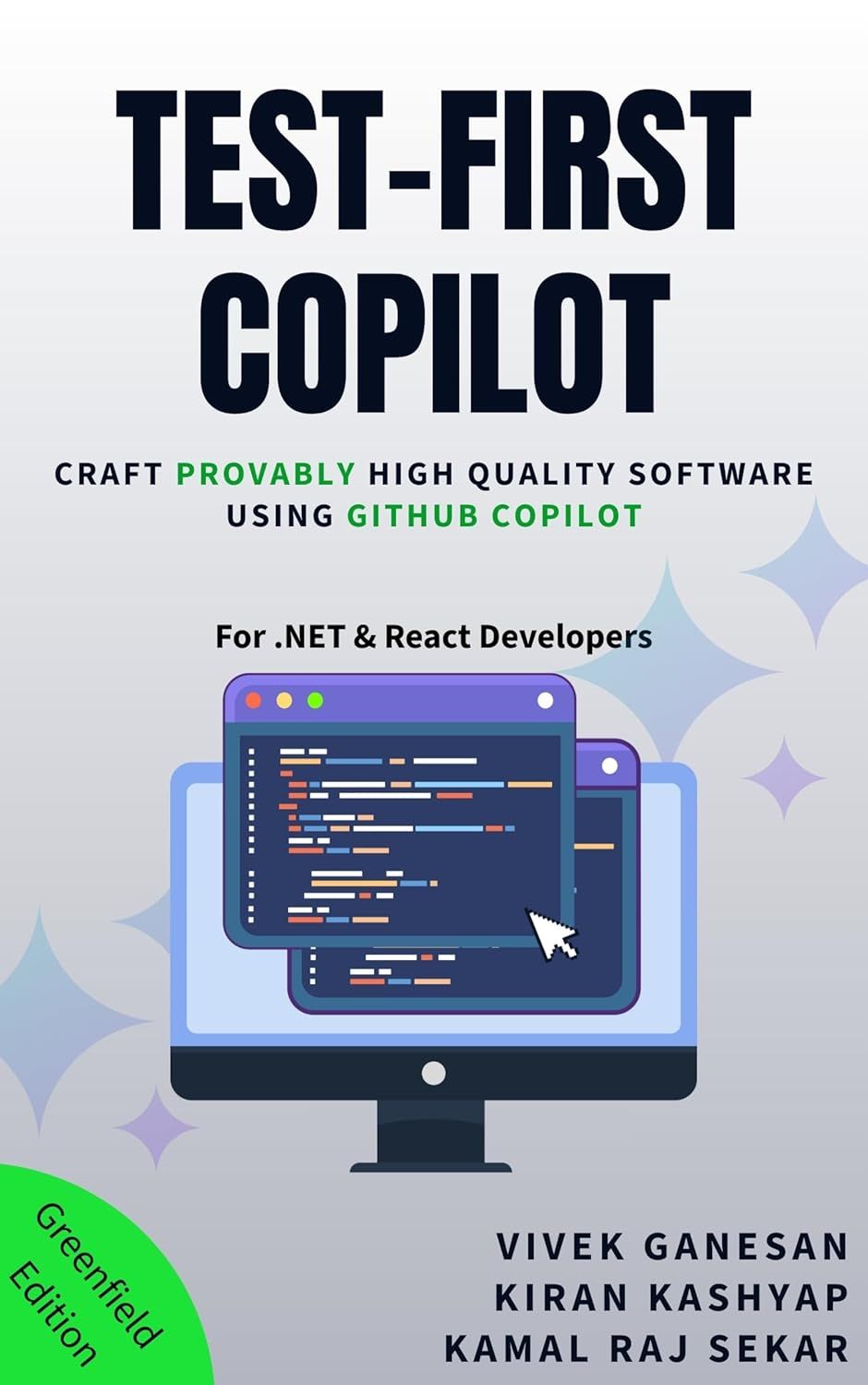 Cover of Test-First Copilot, Greenfield Edition, for .NET and React developers